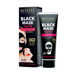 REVUELE Чорна маска з ензимами 3D Facial Peel Off CO-ENZIMES, 80 мл REVUELE Чорна маска з ензимами 3D Facial Peel Off CO-ENZIMES, 80 мл