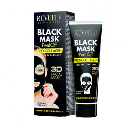 REVUELE Чорна маска з колагеном 3D Facial Peel Off PRO-COLLAGEN, 80мл REVUELE Чорна маска з колагеном 3D Facial Peel Off PRO-COLLAGEN, 80мл