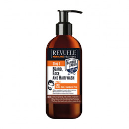 REVUELE MEN CARE BARBER SALON ЗАСІБ 3в1 ДЛЯ МИТТЯ БОРОДИ, ОБЛИЧЧЯ ТА ВОЛОССЯ, 300 мл