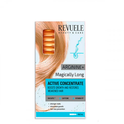 REVUELE ACTIVE HAIR CONCENTRATE AMPULES Активний концентрат для волосся "Довге волосся" з аргініном,8*5 мл
