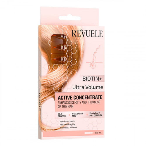 REVUELE ACTIVE HAIR CONCENTRATE AMPULES Активний концентрат для волосся "Ультра об'єм" з біотином,8*5 мл