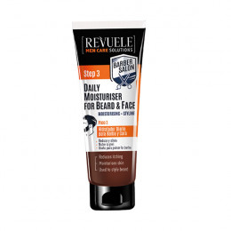 REVUELE MEN CARE BARBER SALON ЩОДЕННИЙ ЗВОЛОЖУЮЧИЙ КРЕМ ДЛЯ БОРОДИ ТА ОБЛИЧЧЯ, 80 мл