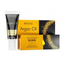 REVUELE ARGAN OIL Ревіталізуючий еліксир для контуру очей проти втоми, зморшок та темних кіл, 25 мл REVUELE ARGAN OIL Ревіталізуючий еліксир для контуру очей проти втоми, зморшок та темних кіл, 25 мл