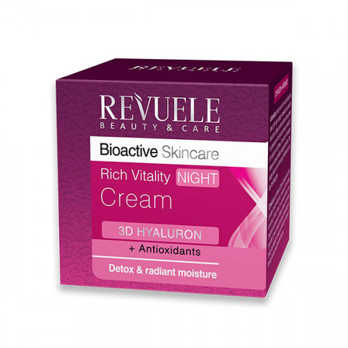 REVUELE BIOACTIVE 3D Hyaluron Rich Vitality Нічний крем, 50 мл