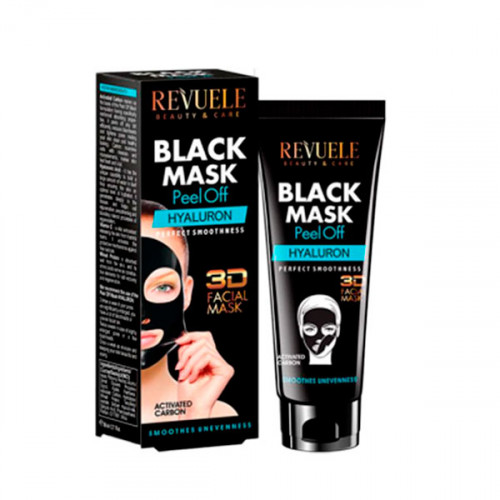 REVUELE Чорна маска з гіалуроном 3D Facial Peel Off HYALURON, 80 мл REVUELE Чорна маска з гіалуроном 3D Facial Peel Off HYALURON, 80 мл