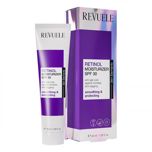 REVUELE RETINOL Увлажняющий дневной крем для лица с SPF30, 40 мл REVUELE RETINOL Увлажняющий дневной крем для лица с SPF30, 40 мл