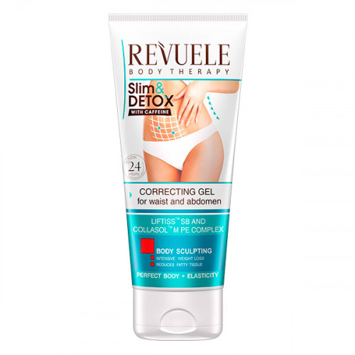 REVUELE SLIM & DETOX Коригуючий гель для талії та живота з кофеїном, 200 мл