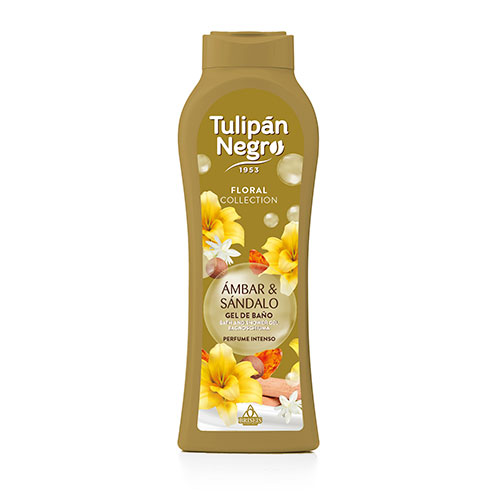 TULIPAN NEGRO FLORAL Парфумований гель для душу БУРШТИН та САНДАЛ, 650 мл