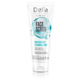 DELIA COSMETICS CLEAN SKIN Скраб для обличчя нормалізуючий і зволожуючий, 250 мл