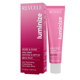 REVUELE GLOW FLUID Мерехтливий флюїд ROSE & POSE з SPF20, 40 мл