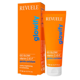 REVUELE GO GLOW! VITAMIN C+E+F Ніжний пілінг для обличчя, 80 мл