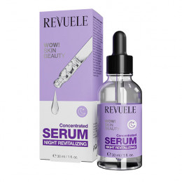 REVUELE WOW! SKIN BEAUTY Концентрована сироватка для відновлення шкіри НІЧНА, 30 мл REVUELE WOW! SKIN BEAUTY Концентрована сироватка для відновлення шкіри НІЧНА, 30 мл