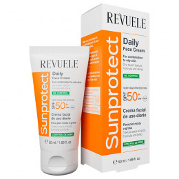 REVUELE SUNPROTECT Щоденний крем для обличчя "КОНТРОЛЬ ЖИРНОСТІ" з SPF 50+, 50 мл