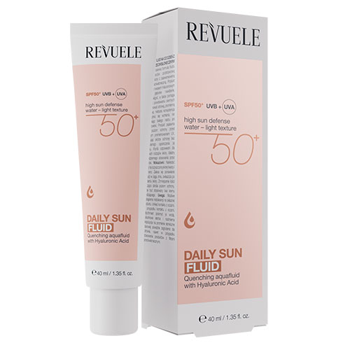 REVUELE HYALURONIC DAILY SUN Флюїд для обличчя SPF50+, 40 мл