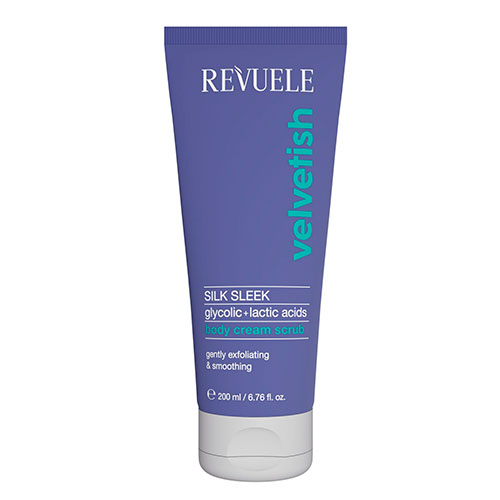 REVUELE VELVETISH Скраб для тіла SILK SLEEK з гліколієвою та молочною кислотами, 200 мл