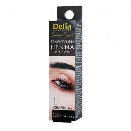 DELIA HENNA TRADITIONAL Краска для бровей хна в порошке тон 1.1 Графит