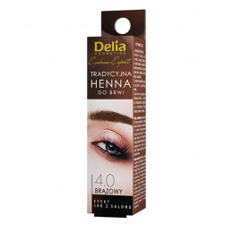 DELIA HENNA TRADITIONAL Краска для бровей хна в порошке тон 4.0 Коричневая