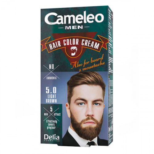 CAMELEO MEN Крем-краска для мужчин для волос, бороды, усов тон 5.0 Светло-коричневая