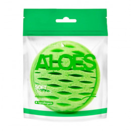 SUAVIPIEL Мочалка ніжна ALOE, зелена