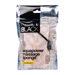 SUAVIPIEL Мочалка масажна Аквасила BLACK, блакитно-біла для чоловіків