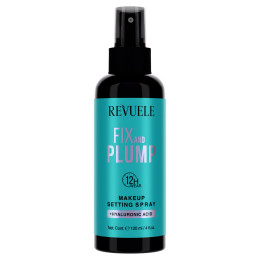 REVUELE MAKEUP SETTING SPRAY FIX & PLUMP + HYALURONIC ACID спрей для фіксації макіяжу, 120 мл