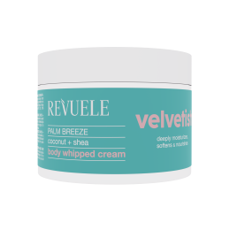 REVUELE VELVETISH Ніжний зволожуючий крем для тіла PALM BREEZE з кокосом та олією ши, 300 мл